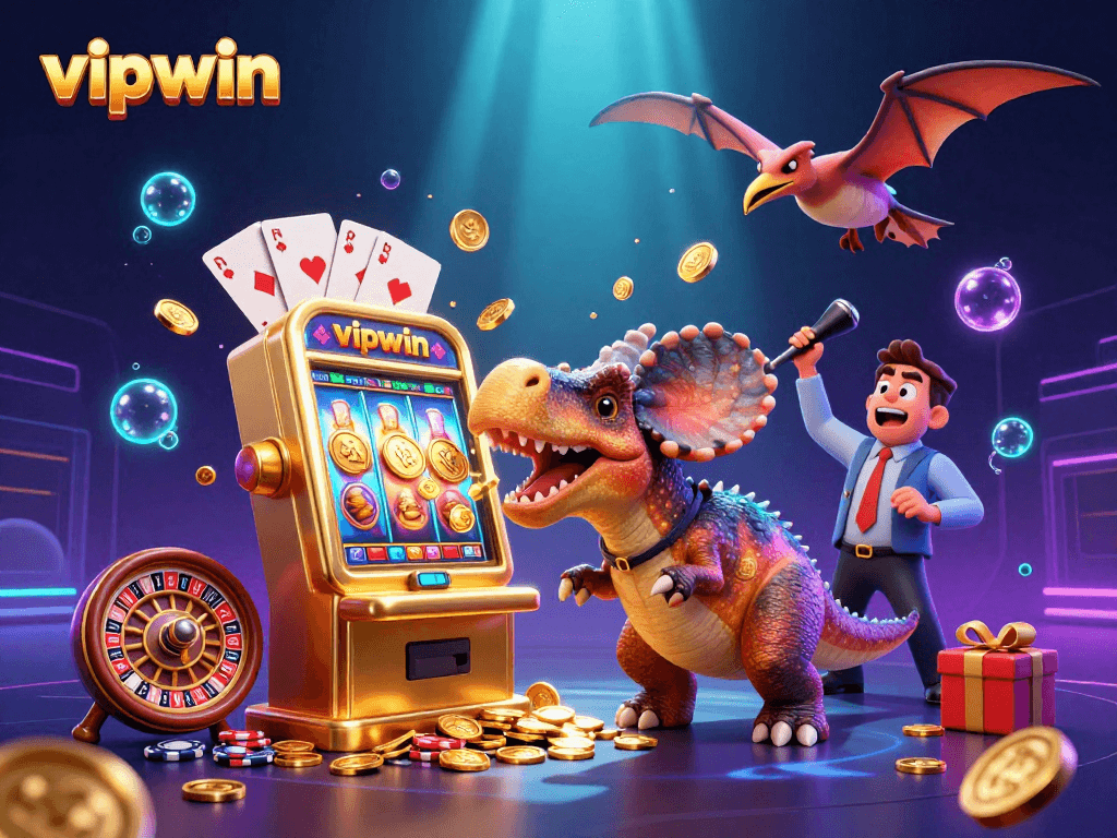 Engage with thrilling wins at vipwin, as whimsical creatures celebrate a jackpot payout.