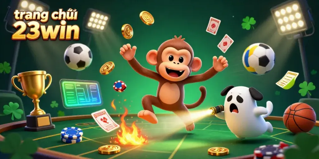 Experience the haunted excitement with the mischievous poltergeist monkey and curious ghost-hunter puppy at trang chủ 23win casino.