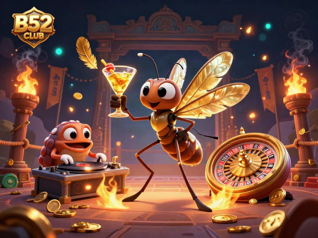 Experience thrilling gameplay with B52CLUB featuring vibrant casino elements and dynamic characters.