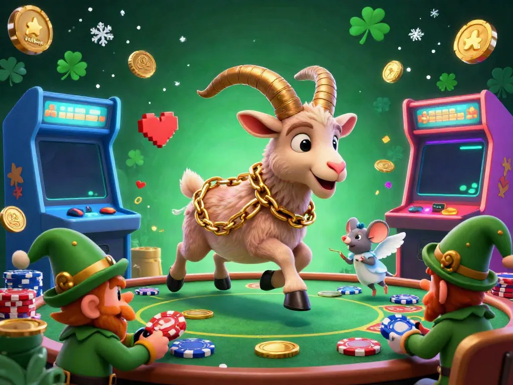 Experience thrilling gameplay at au88vip with our unique 3D casino illustration featuring festive characters and vibrant game elements.