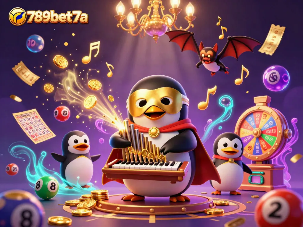 Experience thrilling gameplay at 789bet7a with an immersive 3D casino illustration featuring exciting lottery elements.
