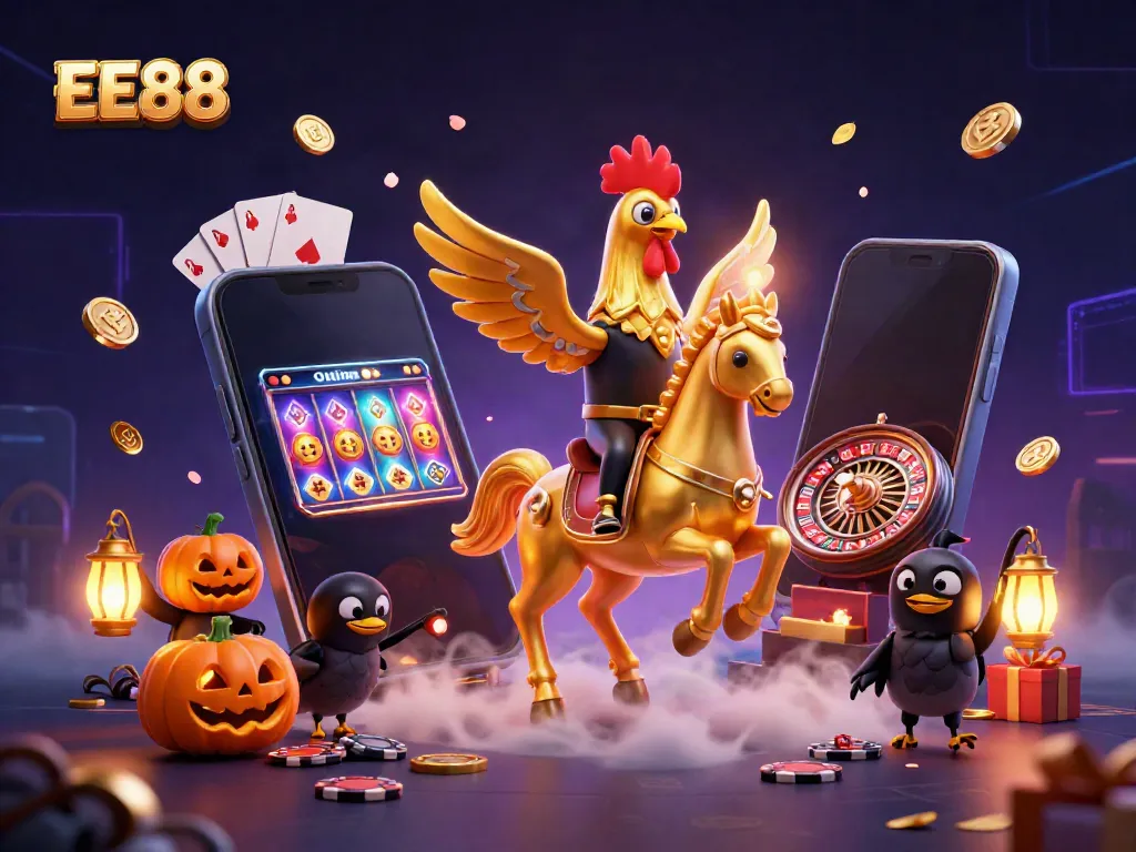 Experience thrilling gameplay at EE88 with vibrant characters and dynamic casino elements.