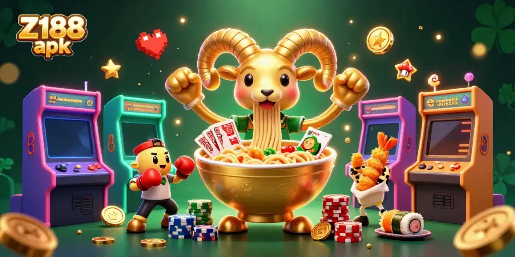 Win big with Z188 apk as 3D characters engage in vibrant casino adventures!